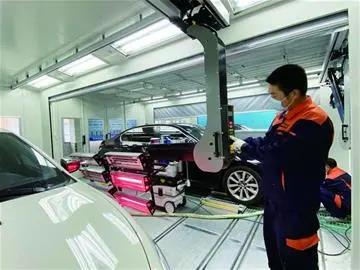 Environmental protection new move: auto repair industry "share" sheet metal spray line!